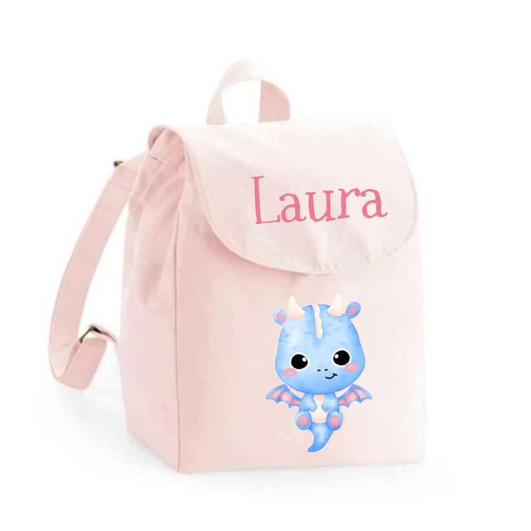 Kit Scuola Personalizzato – Zainetto in Cotone Bio + Borraccia Omaggio con Nome