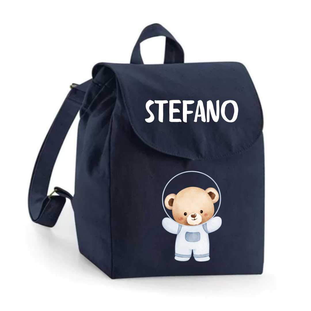 Kit Scuola Personalizzato – Zainetto in Cotone Bio + Borraccia Omaggio con Nome