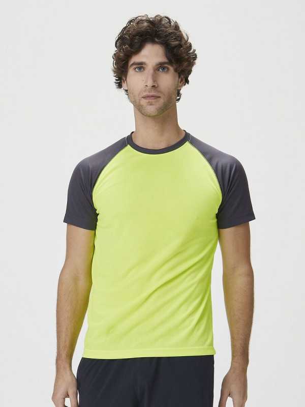 TSHIRT RUNNING Poliestere Fluo