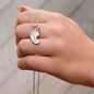 "Footprint" Collana regalo per la mamma - ciondolo piedino con nome e pietra di nascita