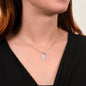 "Footprint" Collana regalo per la mamma - ciondolo piedino con nome e pietra di nascita