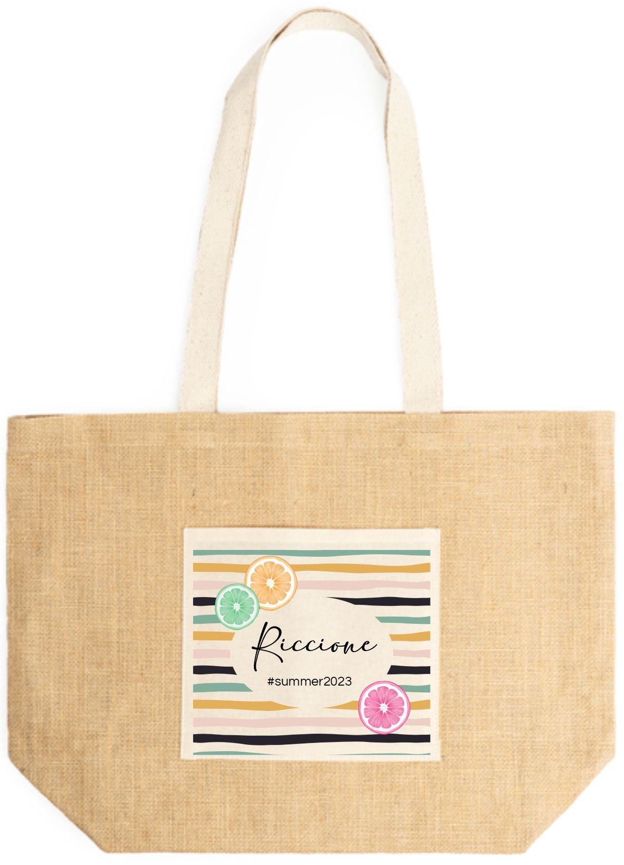 Borsa mare in Juta personalizzata