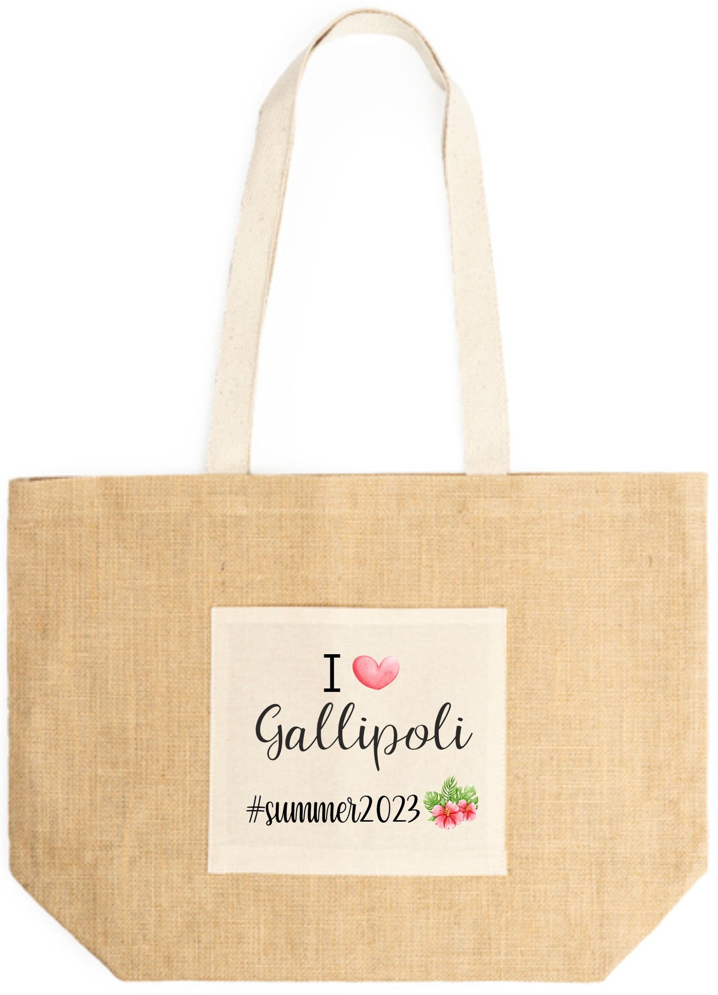 Borsa mare in Juta personalizzata