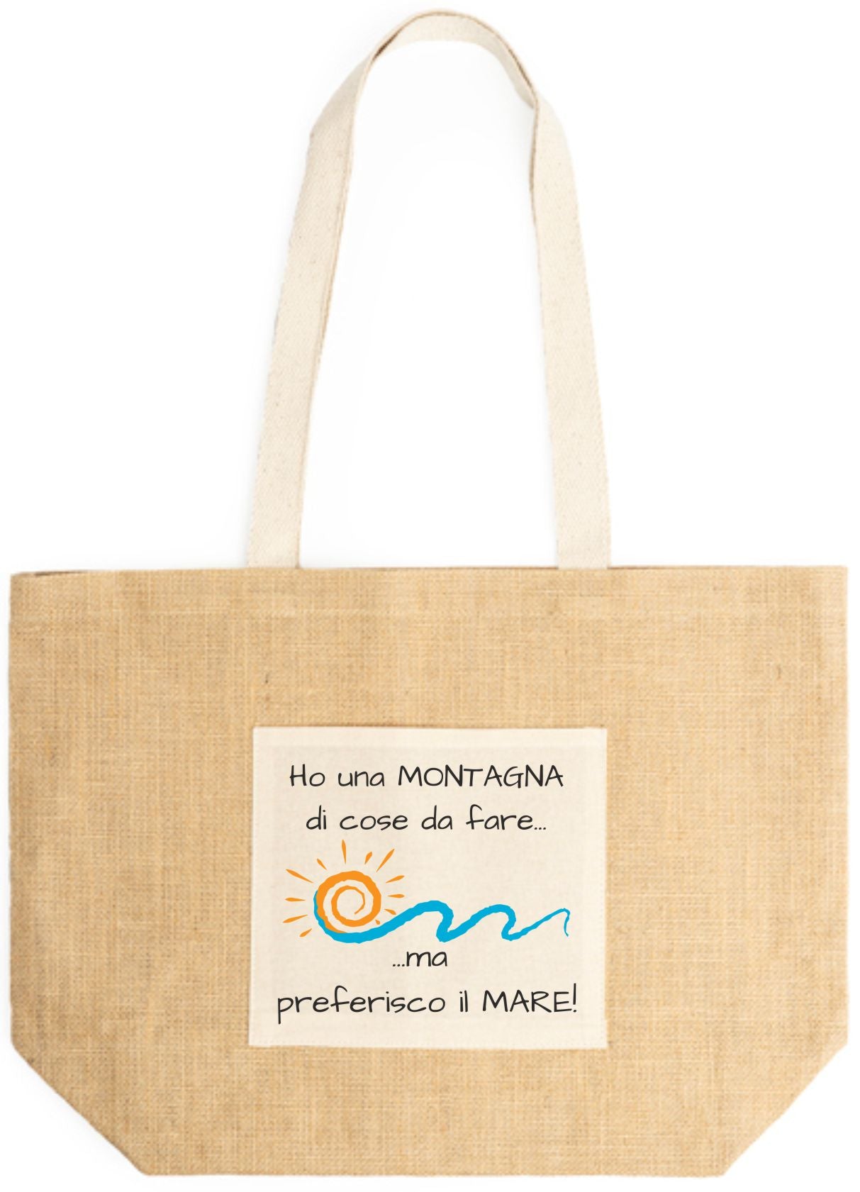 Borsa mare in Juta personalizzata