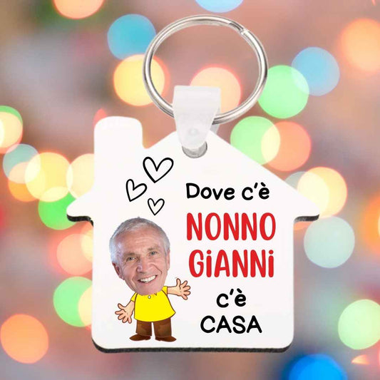 🏠 Portachiavi Casetta Personalizzabile – Speciale per la Festa dei Nonni 🏠
