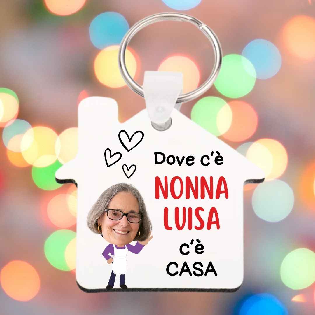 🏠 Portachiavi Casetta Personalizzabile – Speciale per la Festa dei Nonni 🏠