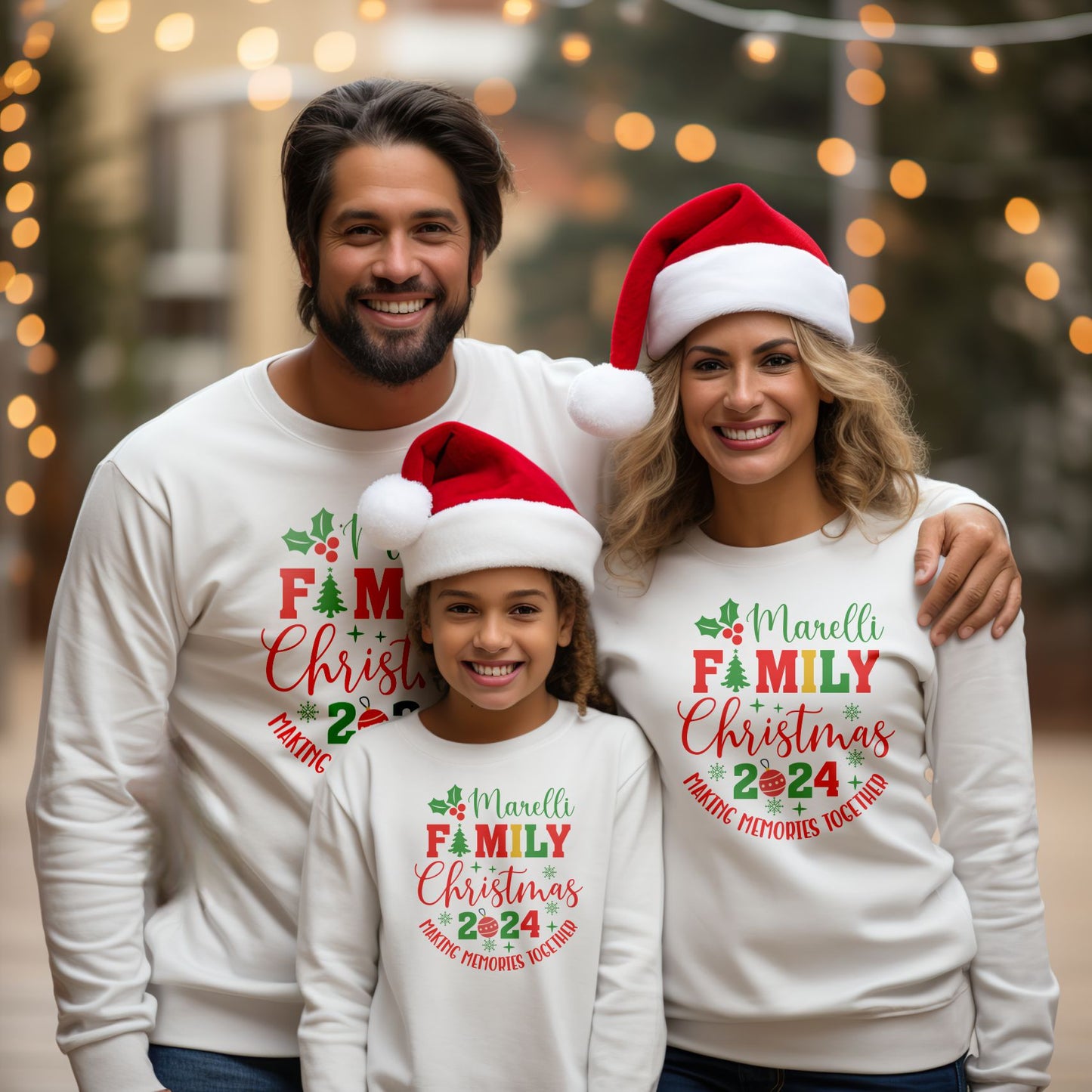 Felpe Natalizie Personalizzate per Famiglia –  Natale 2024