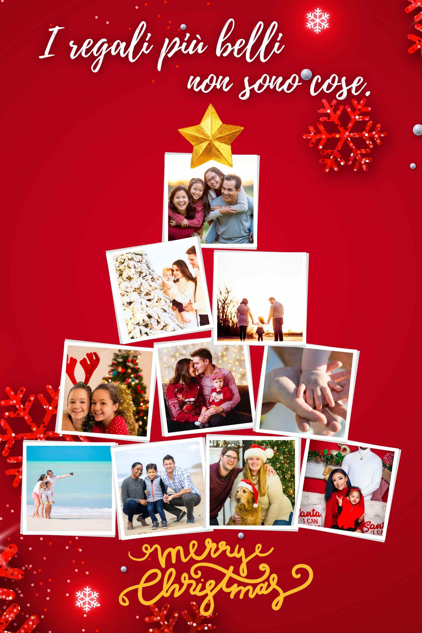 Plaid in pile Merry Christmas con 10 foto